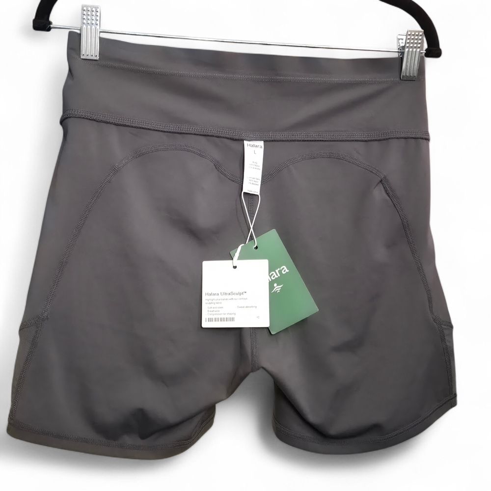Halara Large UltraSculpt High Waisted Tummy Control Shorts W/ Pockets - Picture 6 of 7
